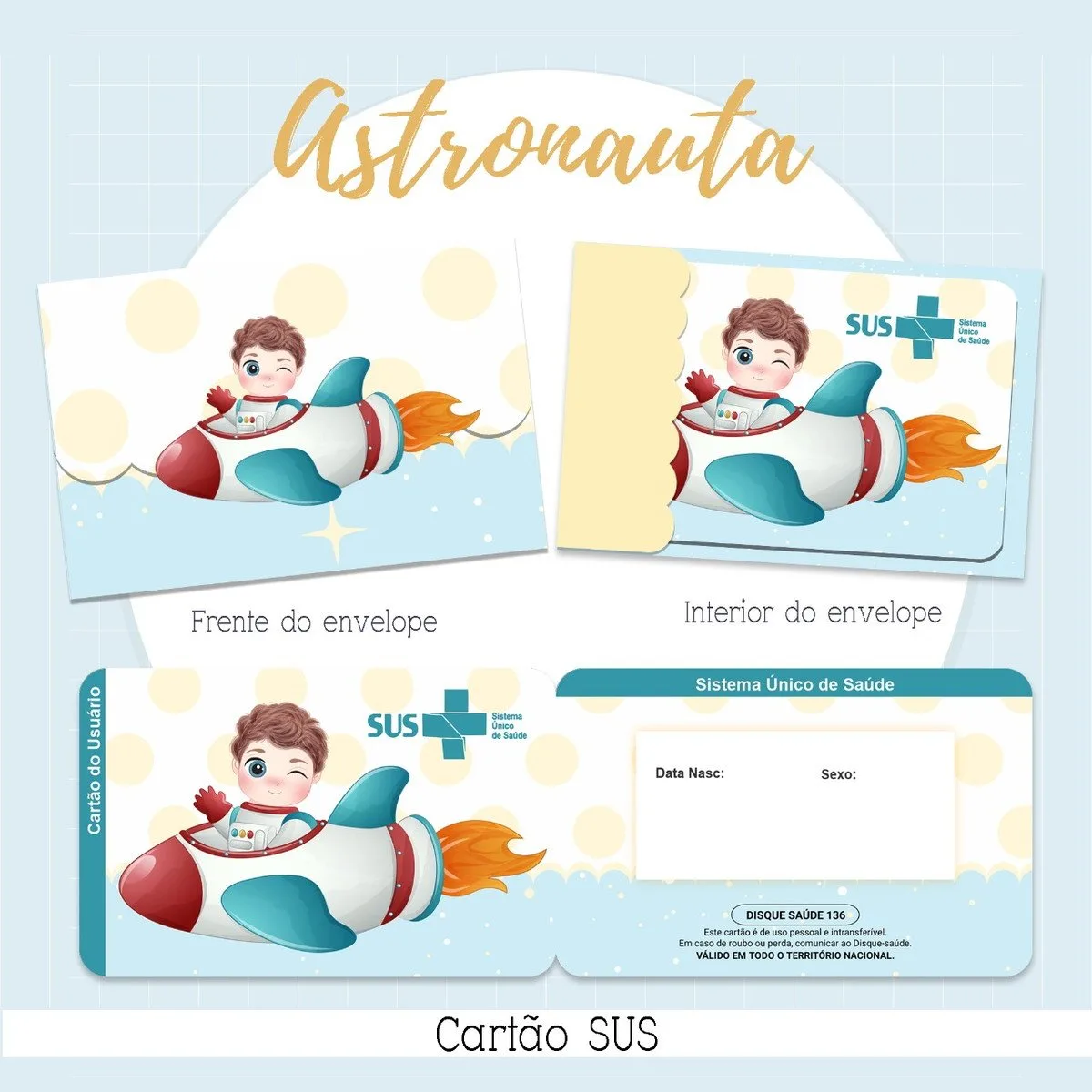 Pack Cartão Sus Meninos e Meninas 01 2 Pack Cartão Sus Meninos e Meninas 01