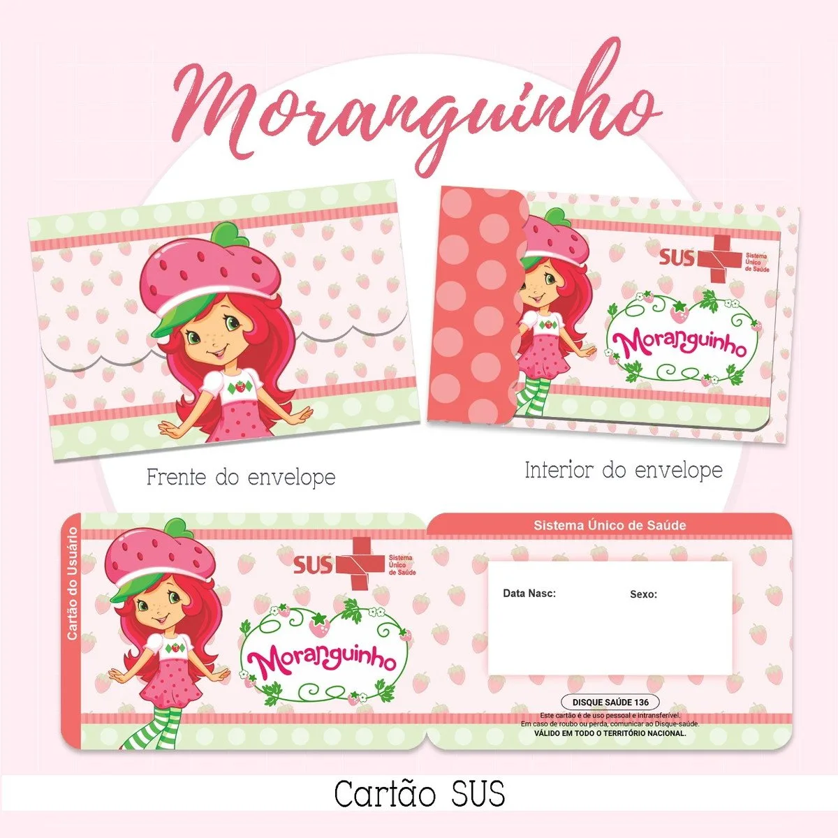 Pack Cartão Sus Meninos e Meninas 01 3 Pack Cartão Sus Meninos e Meninas 01