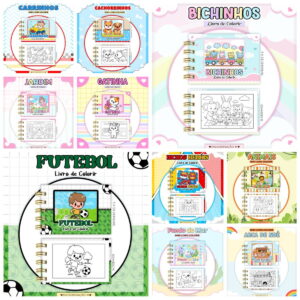pack chaveiro mini colorir arquivo digital 6