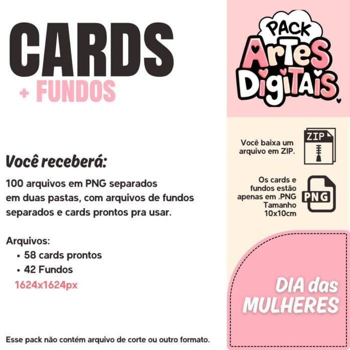 Pack Completo: Cards Prontos e Fundos Criativos em PNG