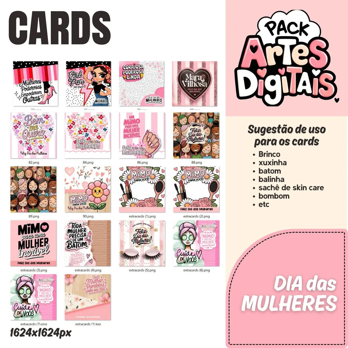 Pack Completo: Cards Prontos e Fundos Criativos em PNG