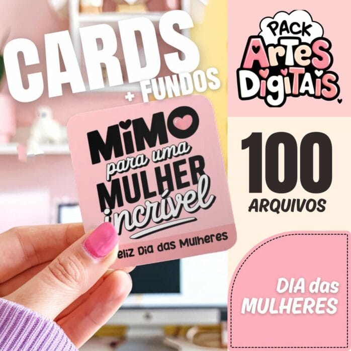 Pack Completo: Cards Prontos e Fundos Criativos em PNG