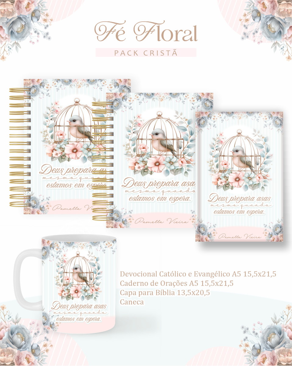 Arquivo Digital Cristão Floral para Devocional e Sublimação 1 Arquivo Digital Cristão Floral para Devocional e Sublimação