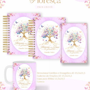 Pack Cristão Floresça Digital com Tema Floral Delicado 11 pack crista floresca arquivo digital