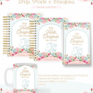 Pack Cristão Seja Forte e Corajosa para Artesanato 10 pack crista seja forte e corajosa arquivo digital 5