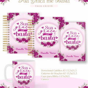 Pack Cristão Feminino Lettering Católico Digital 14 Pack Cristão Feminino Lettering Católico Digital