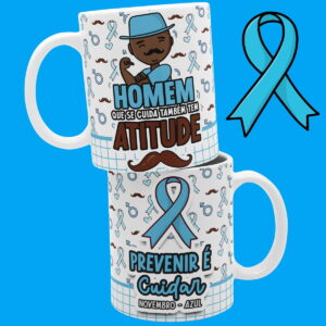 Pack de Artes para Canecas Novembro Azul em PNG