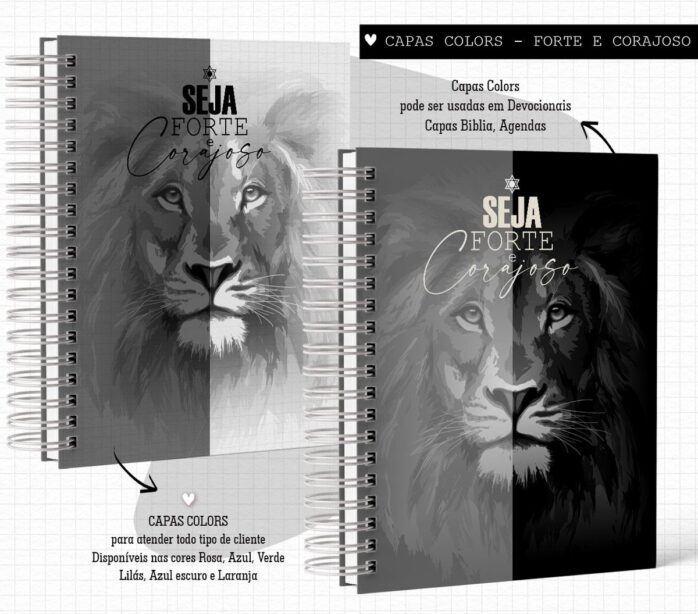 Pack de Capas Forte e Corajosa Colors- Arquivo Digital
