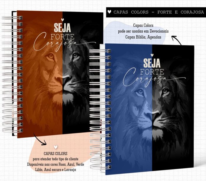 Pack de Capas Forte e Corajosa Colors- Arquivo Digital