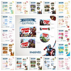 Pack de Etiquetas Escolares 13 Pack de Etiquetas Escolares