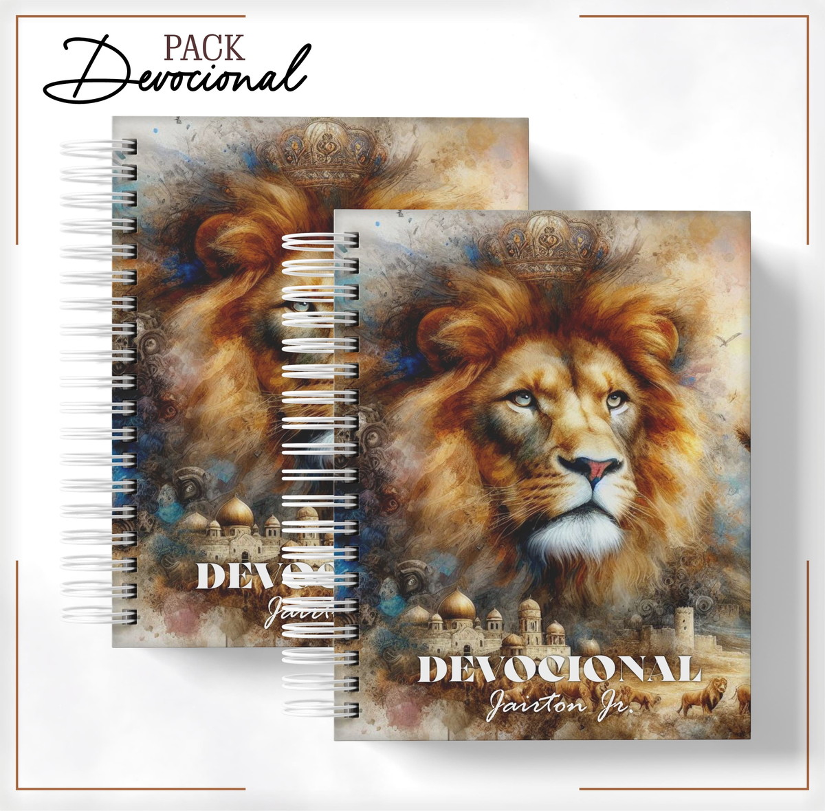 Pack Devocional Masculino de Leão para Sublimação 2 Pack Devocional Masculino de Leão para Sublimação - Imagem 2