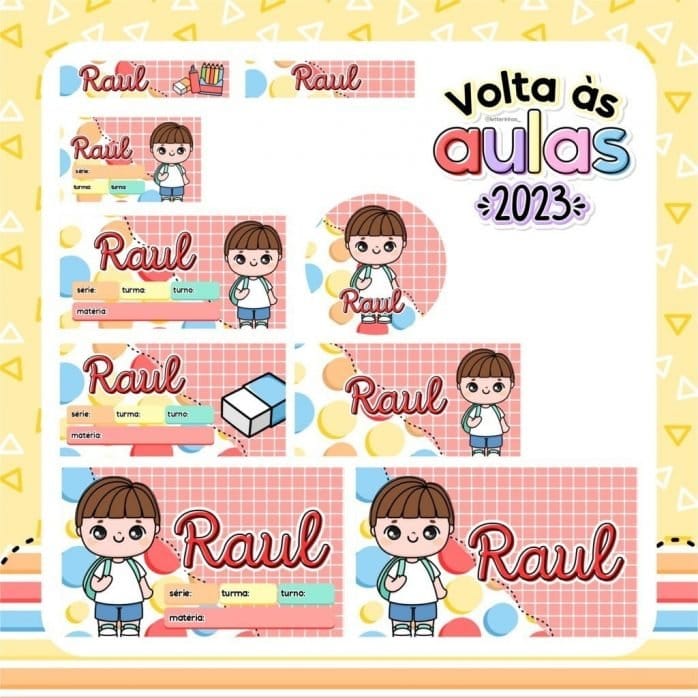 Pack Digital Agenda Escolar Volta às Aulas 2023 Caneca Tag