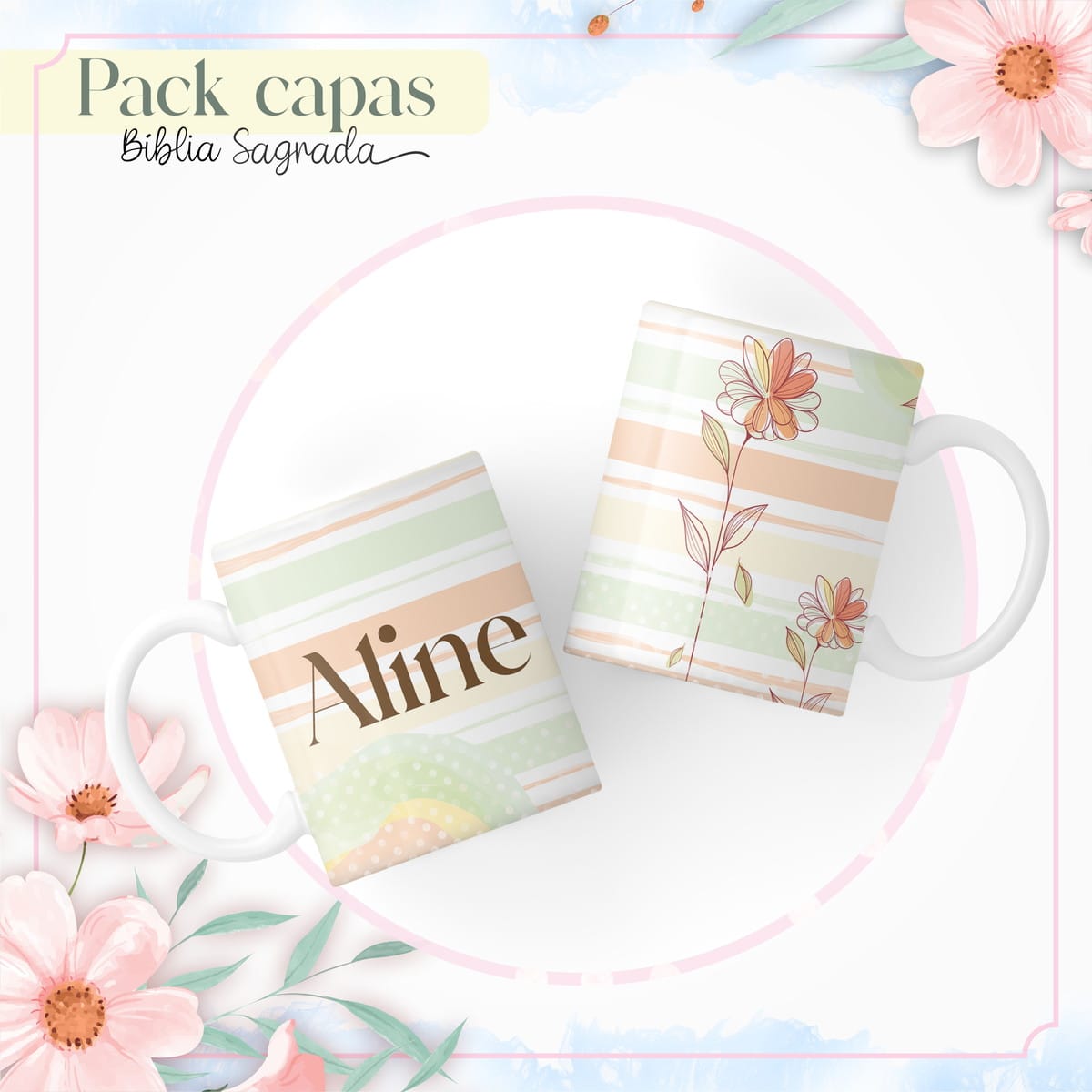 Pack Digital Capas de Bíblia Femininas para Sublimação 4 Pack Digital Capas de Bíblia Femininas para Sublimação