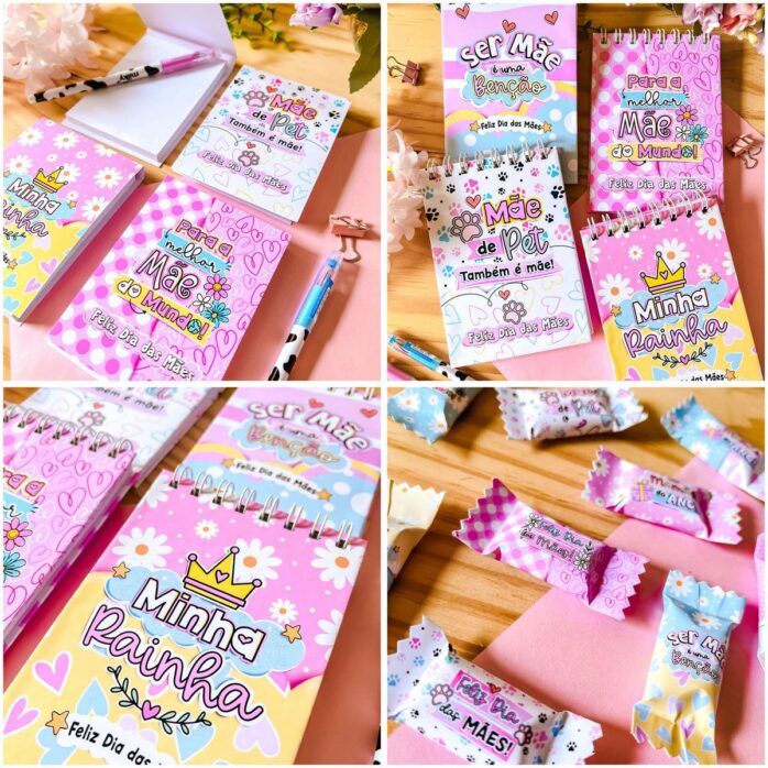 Pack Digital Dia das Mães 2023 Tags Cards Porta Lixa Balinha