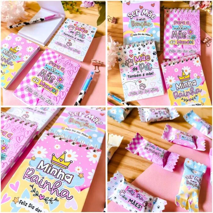 Pack Digital Dia das Mães 2023 Tags Cards Porta Lixa Balinha
