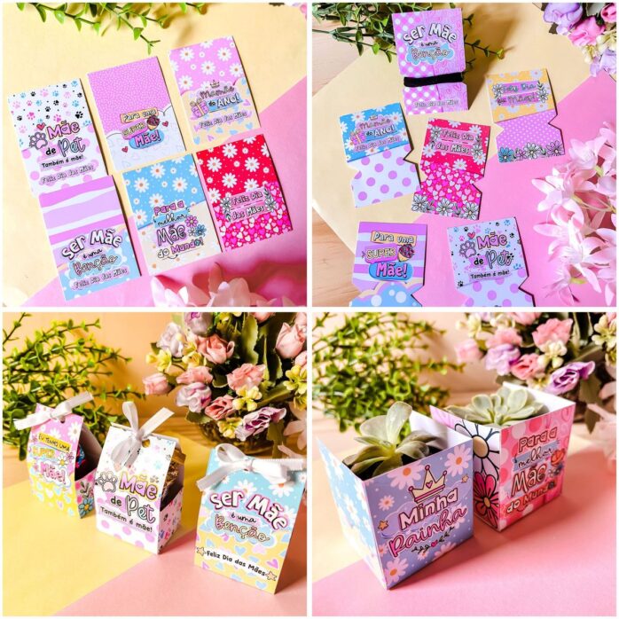 Pack Digital Dia das Mães 2023 Tags Cards Porta Lixa Balinha