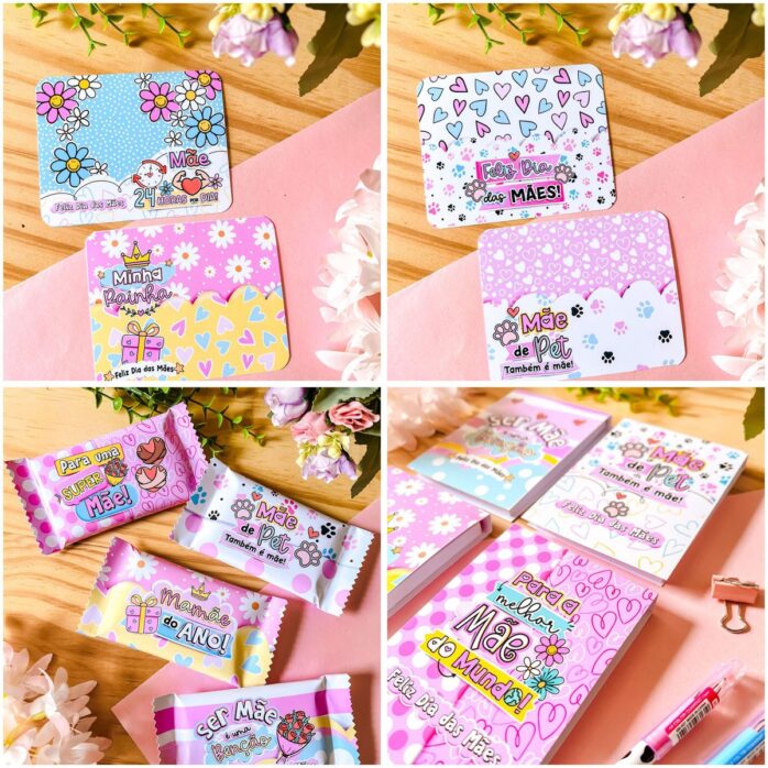 Pack Digital Dia das Mães 2023 Tags Cards Porta Lixa Balinha