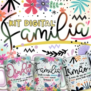 Pack Digital Familia Vol 1 Estampas Caneca Familiares 10