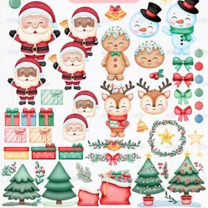 Pack Digital Feliz Natal Imagens Png Transparente Papai Noel