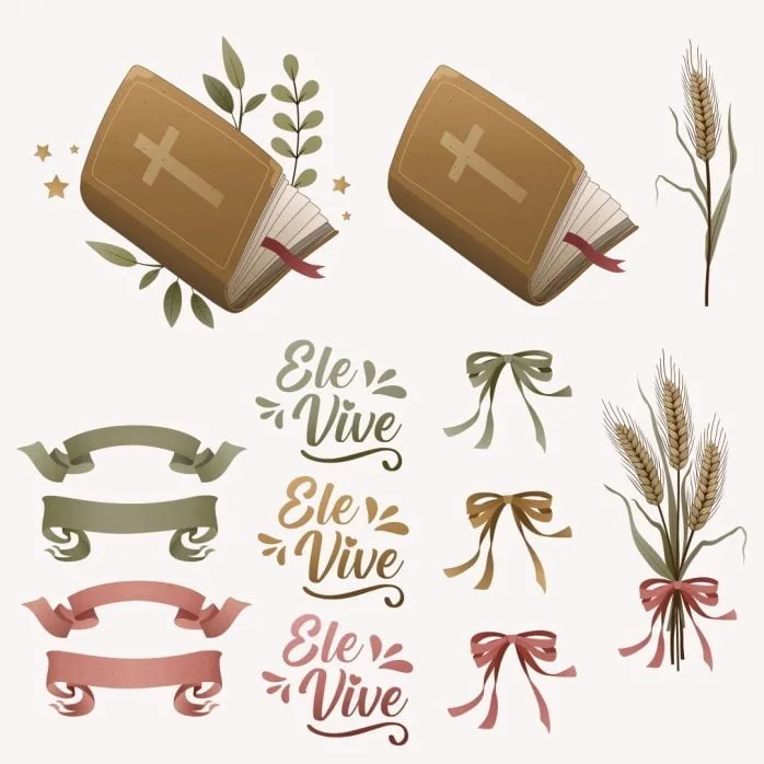Pack Digital Páscoa Cristã Ele Vive Jesus Cristo Scrapbook
