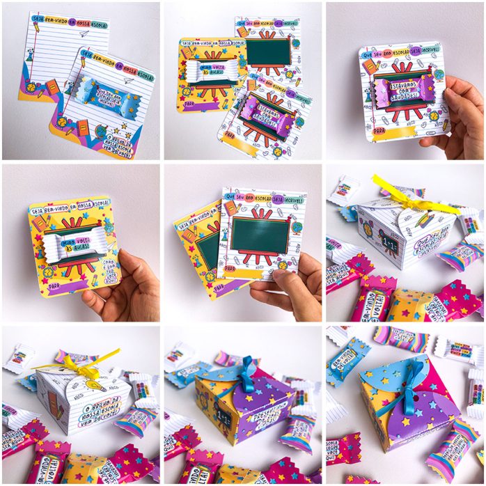 Pack Digital Volta Aulas Figuras Cards Porta Lápis Etiquetas