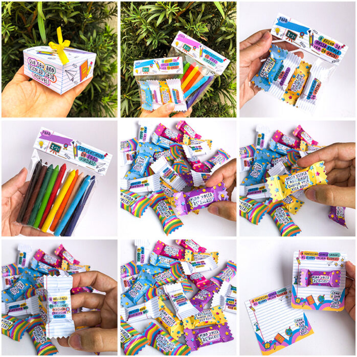 Pack Digital Volta Aulas Figuras Cards Porta Lápis Etiquetas