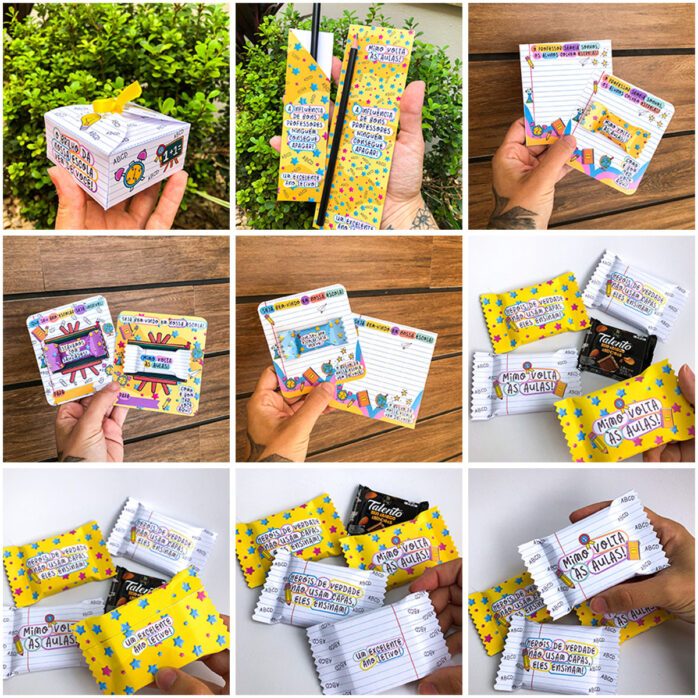 Pack Digital Volta Aulas Figuras Cards Porta Lápis Etiquetas