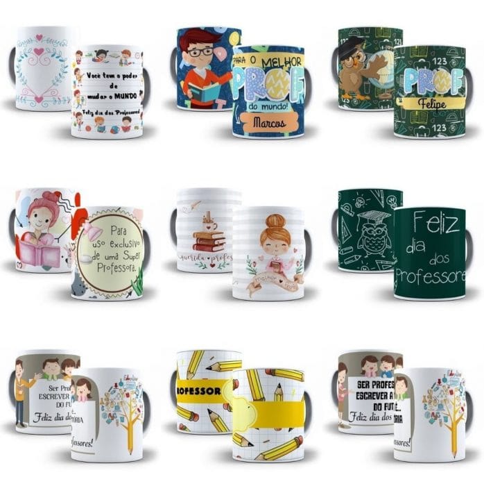Pack Estampas Artes Sublimação Corel Dia Dos Professores