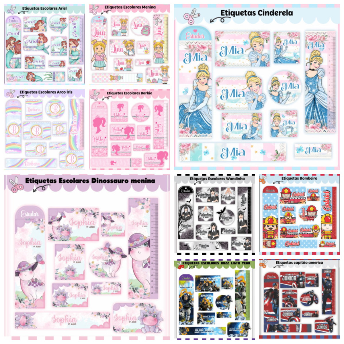 25 Etiquetas Escolares Editáveis para Personalizar 2 25 Etiquetas Escolares Editáveis para Personalizar - Imagem 2