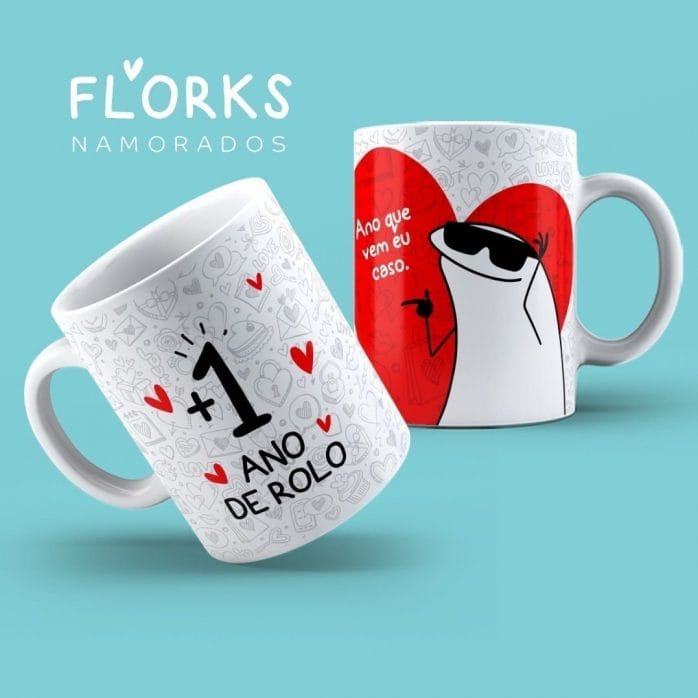 Pack Flork Dia Dos Namorados 18 Artes Sublimação Caneca