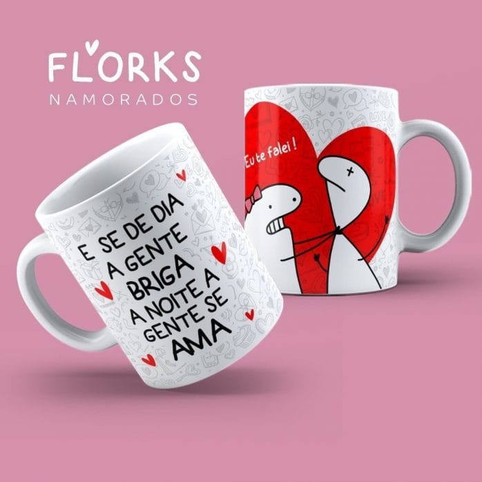 Pack Flork Dia Dos Namorados 18 Artes Sublimação Caneca