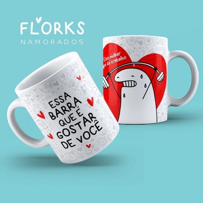Pack Flork Dia Dos Namorados 18 Artes Sublimação Caneca