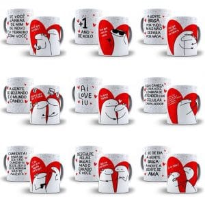 Pack Flork Dia Dos Namorados 18 Artes Sublimação Caneca