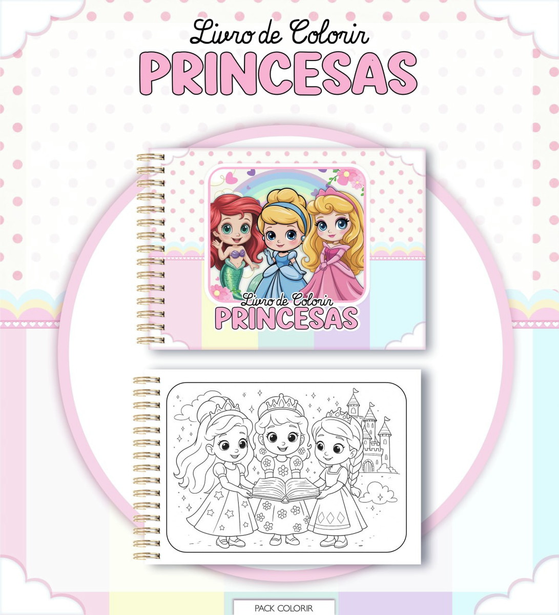Pack de Colorir Infantil com 14 Temas para Imprimir e Vender 2 Pack de Colorir Infantil com 14 Temas para Imprimir e Vender - Imagem 2