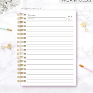 Miolos Neutros 2026 A5 para Planners e Agendas 16 pack miolos neutros 2026 vertical e horizontal 6