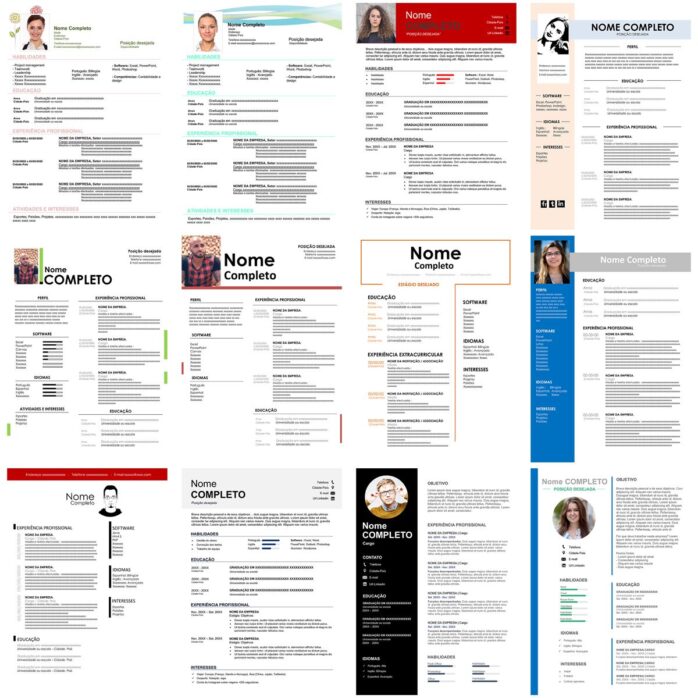 Pacote 100 Currículos Editáveis no Word - Profissional