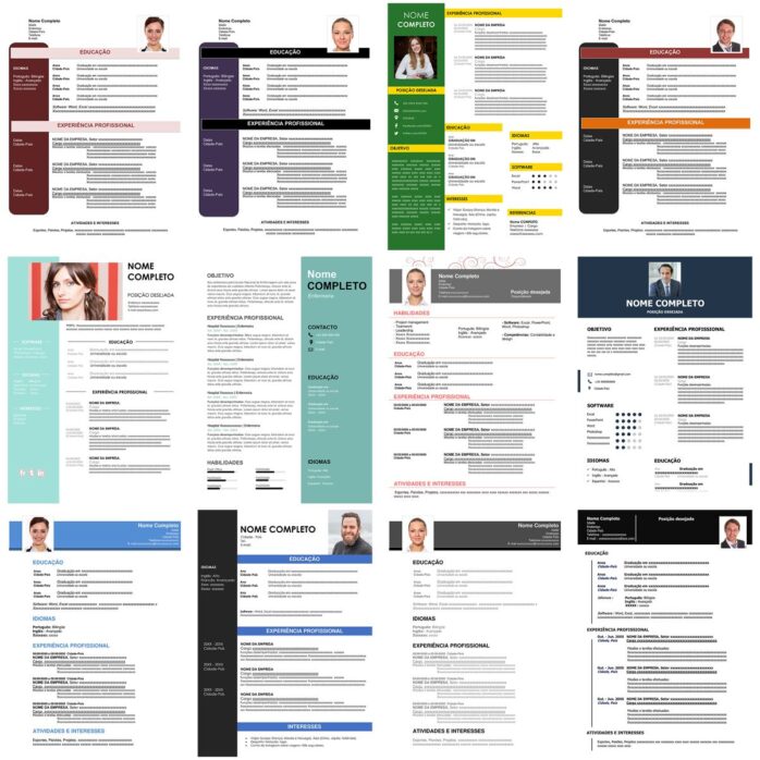 Pacote 100 Currículos Editáveis no Word - Profissional