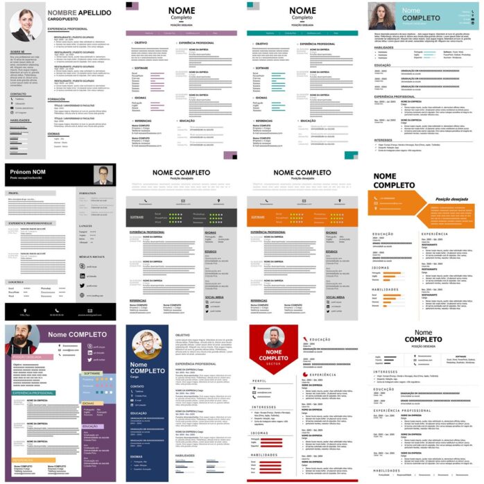 Pacote 100 Currículos Editáveis no Word - Profissional
