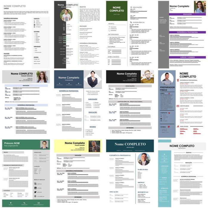 Pacote 100 Currículos Editáveis no Word - Profissional
