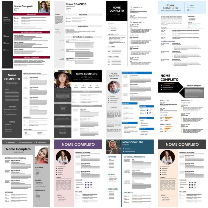 Pacote 100 Currículos Editáveis no Word - Profissional