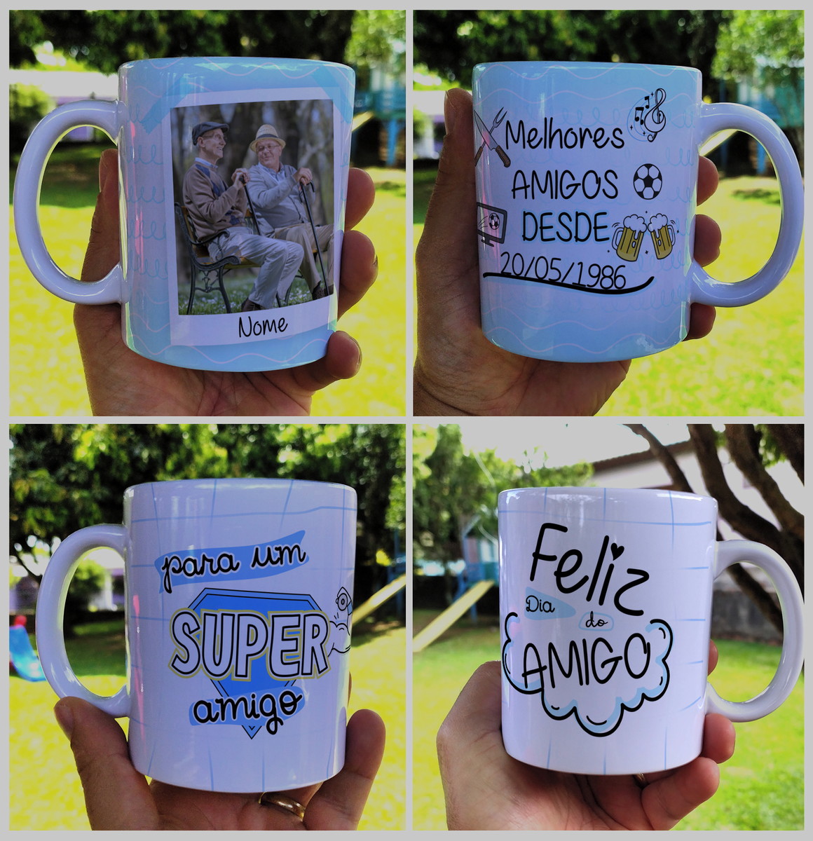 Artes para Canecas de Amizade Masculina em PNG e Corel 3 Artes para Canecas de Amizade Masculina em PNG e Corel - Imagem 3