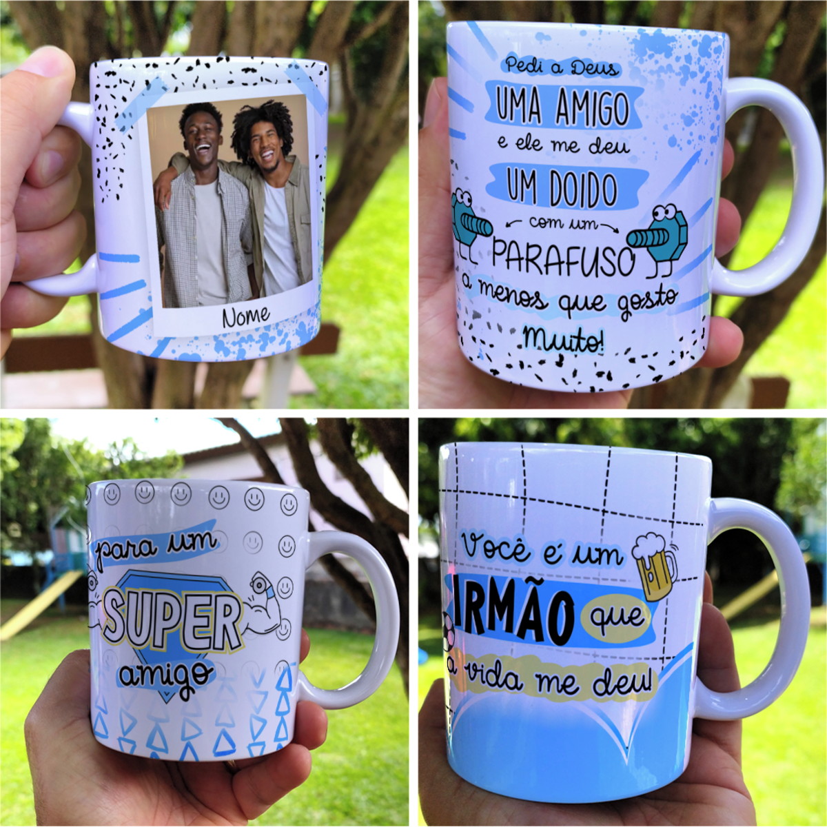 Artes para Canecas de Amizade Masculina em PNG e Corel 4 Artes para Canecas de Amizade Masculina em PNG e Corel - Imagem 4