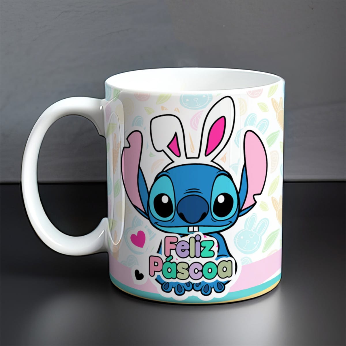 Artes para Caneca Páscoa Stitch Pacote Digital Editável 2 Artes para Caneca Páscoa Stitch Pacote Digital Editável - Imagem 2