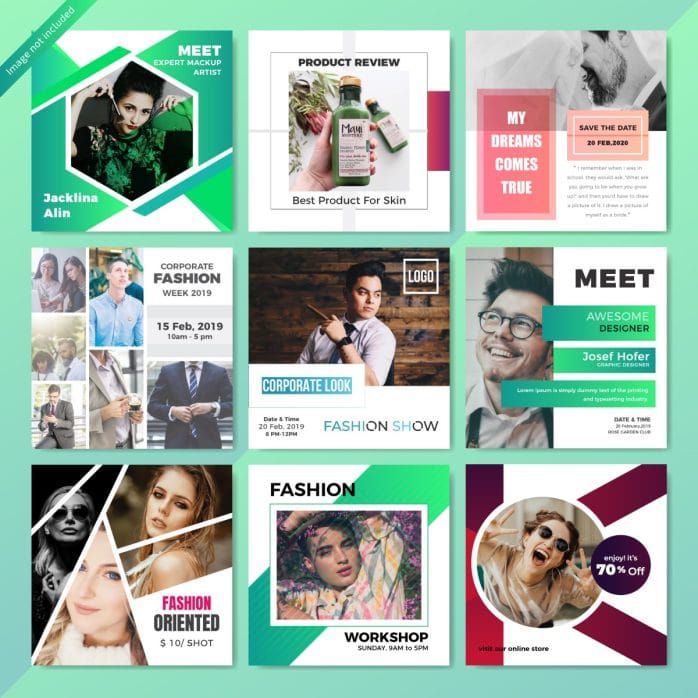 Pacote Artes Redes Sociais Em Corel Vetorizadas Social Media