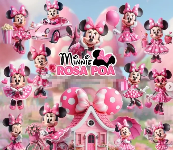 Pacote Completo Minnie Rosa: Arquivos PNG de Alta Qualidade