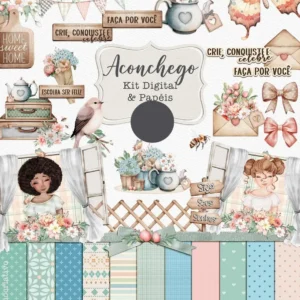 Pacote de Arquivos PNG - Tema Aconchego para Artesanato