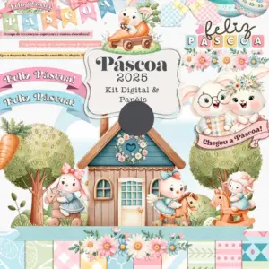 Pacote De Arte Digital Para Pascoa Tema Coelhinhos 2