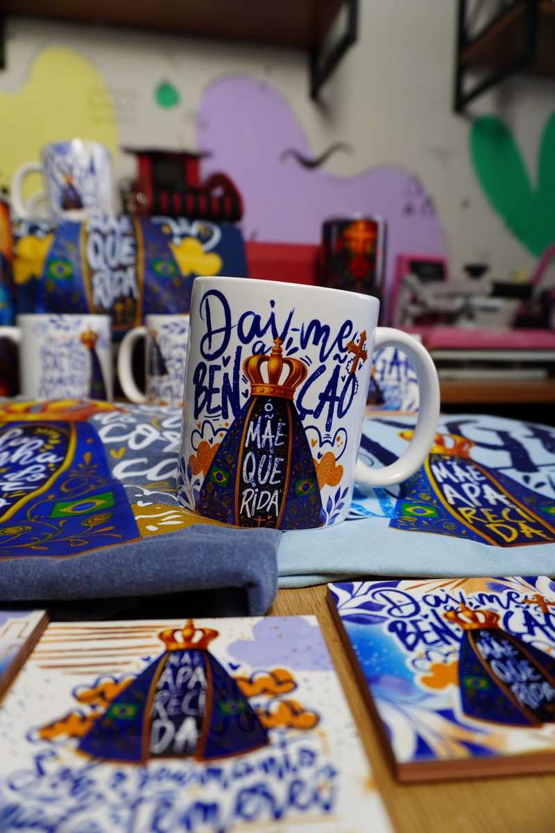 Pacote de Artes Nossa Senhora Aparecida para Sublimação 1 Pacote de Artes Nossa Senhora Aparecida para Sublimação
