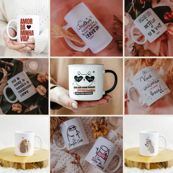 Pacote de Artes para Canecas - Especial Dia dos Namorados