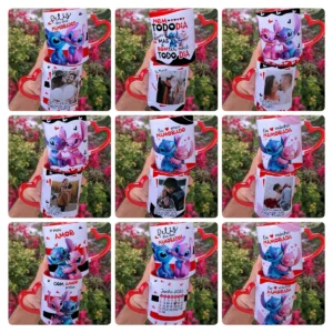 Pacote de Designs Dia dos Namorados: Stitch em Canecas